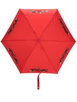 Moschino parapluie à logo imprimé - Rouge - thumbnail