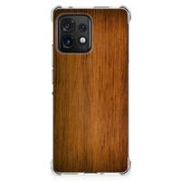 Motorola Edge 40 Pro Stevig Telefoonhoesje Donker Hout