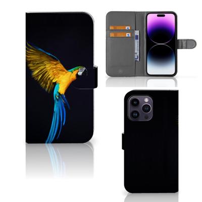 iPhone 15 Pro Max | Telefoonhoesje | Met pasjeshouder | Papegaai