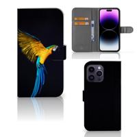 iPhone 15 Pro Max | Telefoonhoesje | Met pasjeshouder | Papegaai