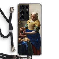 The Milkmaid: Samsung Galaxy S21 Ultra Transparant Hoesje met koord