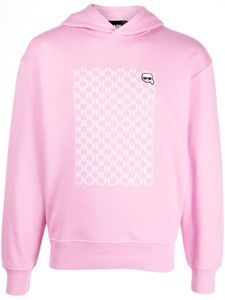 Karl Lagerfeld hoodie Ikonik Karl en coton biologique - Rose