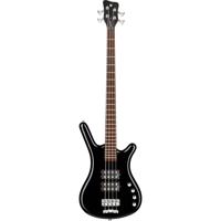 Warwick RockBass Corvette $$ 4-String Solid Black High Polish elektrische basgitaar met gigbag - thumbnail