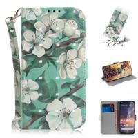 3D gekleurde tekening aquarel bloem patroon horizontale Flip lederen case voor Nokia 3 2 met houder & card slots & portemonnee 3D gekleurde tekening aquarel bloem patroon horizontale Flip lederen case voor Nokia 3 2 met houder & card slots & portemonnee