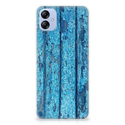 Samsung Galaxy A04e | Bumper Hoesje | Wood Blue
