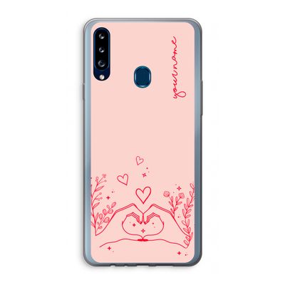 Love is in the air: Samsung Galaxy A20s Transparant Hoesje