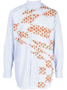 Comme Des Garçons Shirt x Brent Westfall chemise à design patchwork - Bleu