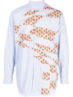 Comme Des Garçons Shirt x Brent Westfall chemise à design patchwork - Bleu - thumbnail