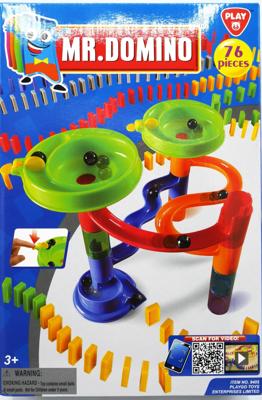 Playgo knikker en dominospel samen in 1 set