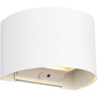 LED Wandlamp met Schemeringsensor - 5W - Warm Wit 3000K - Oplaadbaar - Mat Wit