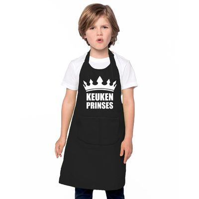 Keukenprinses keukenschort zwart meisjes