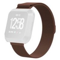 Fitbit Versa 1 / 2 & Lite milanese bandje - Maat: Small - Bruin