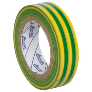 PVC-isolatieband groengeel 15 mm, 10 meter UV-bestendig zelfdovend IEC 60454-2