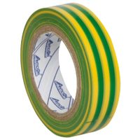 PVC-isolatieband groengeel 15 mm, 10 meter UV-bestendig zelfdovend IEC 60454-2