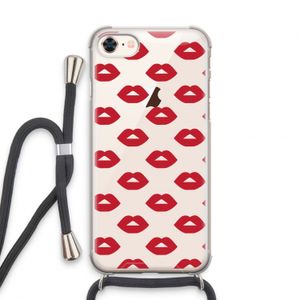 Lips: iPhone 8 Transparant Hoesje met koord
