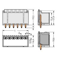 WAGO 2092-1410/200-000 Male behuizing (board) 2092 Totaal aantal polen: 10 Rastermaat: 5 mm Inhoud: 100 stuk(s)