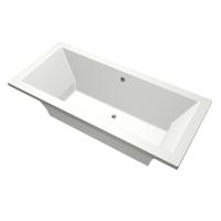 Xenz Society Duobad - 175x80x53 - afvoer Midden - acryl - wit mat 6883-03