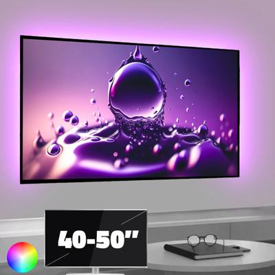 Tv led strip set met 3 RGB strips voor tv's van 40 tot 50 inch