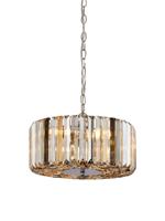 Hanglamp/Plafondlamp Chapeau 3Lt Chrome & Mixed Glass