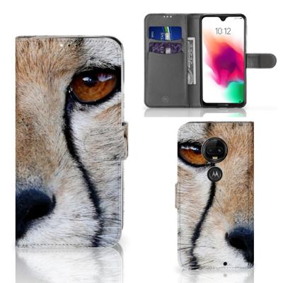 Motorola Moto G7 | G7 Plus | Telefoonhoesje | Met pasjeshouder | Cheetah