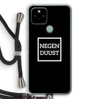 Negenduust black: Pixel 5 Transparant Hoesje met koord