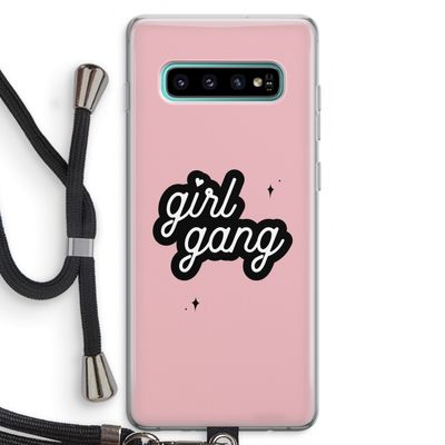 Girl Gang: Samsung Galaxy S10 Plus Transparant Hoesje met koord