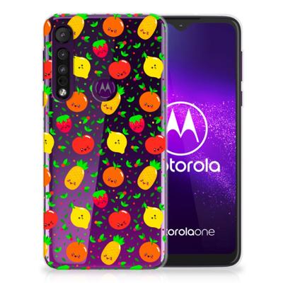 Motorola One Macro | Siliconen Case | Fruits