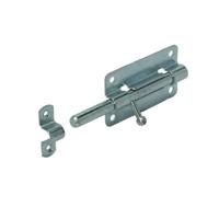 Plaatgrendels - zilver - verzink staal - 10 x 5 cm - heksluitingen/poortgrendels
