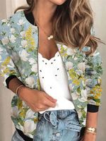 Casual Floral Long Sleeve Printed Outwears