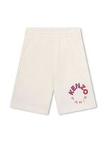 Kenzo Kids short en coton à logo imprimé - Tons neutres