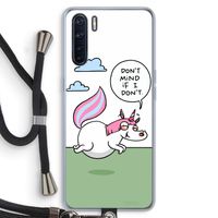 Unicorn: Oppo A91 Transparant Hoesje met koord
