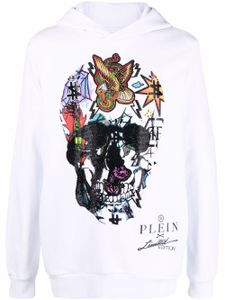 Philipp Plein hoodie à imprimé graphique - Blanc