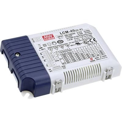 MW Mean Well LCM-40 LED-driver Constante stroomsterkte 42 W 0.35 - 1.05 A 2 - 80 V/DC PFC-schakeling, Overbelastingsbescherming, Dimbaar 1 stuk(s)