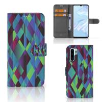 Huawei P30 Pro | Book Case | Abstract Green Blue