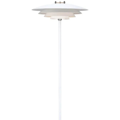 Grote witte vloerlamp met G9 fitting en vloerschakelaar &apos;Nordlux Bretagne&apos;