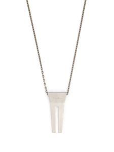 Rick Owens open-trunk pendant necklace - Argent