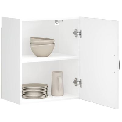 Keukenwandkast Lucca bewerkt hout hoogglans wit