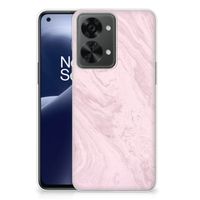 OnePlus Nord 2T TPU Siliconen Hoesje Marble Pink - Origineel Cadeau Vriendin - thumbnail