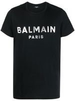 Balmain t-shirt à logo imprimé - Noir