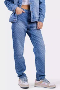 Malelions Monogram Jeans Dames Blauw - Maat XS - Kleur: Blauw | Soccerfanshop