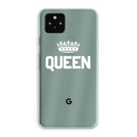 Queen zwart: Google Pixel 5a 5G Transparant Hoesje Queen zwart: Google Pixel 5a 5G Transparant Hoesje
