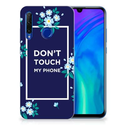 Honor 20 Lite Silicone-hoesje Flowers Blue DTMP Honor 20 Lite Silicone-hoesje Flowers Blue DTMP