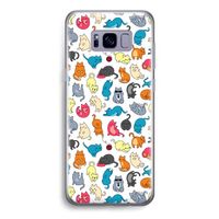Kleurrijke katten: Samsung Galaxy S8 Transparant Hoesje