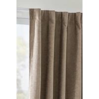 1+1 Gratis Leen Bakker - Gordijn Fabian - 135x280 Cm (1 Stuk) - Polyester - Bruin