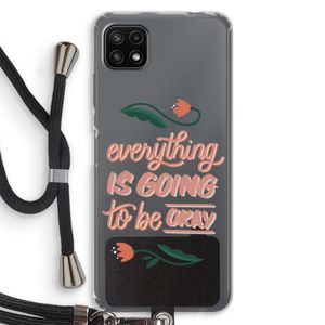Optimistic flower girl: Samsung Galaxy A22 5G Transparant Hoesje met koord