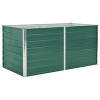 The Living Store Verhoogd Tuinbed - Gegalvaniseerd Staal - 160 x 80 x 77 cm - Groen