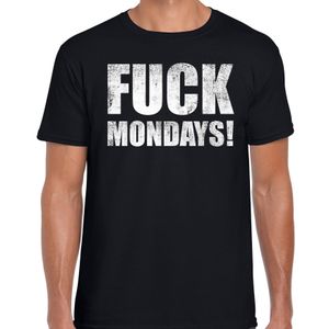 Fuck mondays t-shirt zwart voor heren  / anti maandag shirts 2XL  -