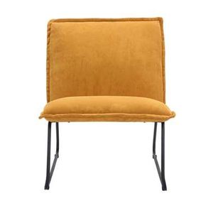 Fauteuil Cooper - ribstof - oker - Leen Bakker