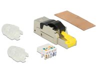 DeLOCK 86285 kabel-connector RJ45 Zwart, Zilver, Transparant, Geel - thumbnail