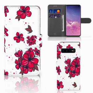 Samsung Galaxy S10 Hoesje Blossom Red